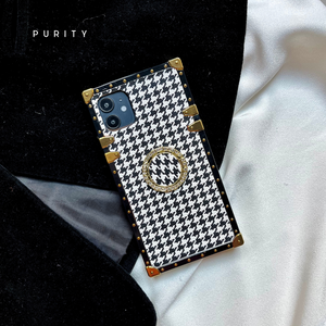 Samsung Case with Ring "Iconic" | Pied-de-poule Phone Case | PURITY