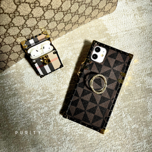 Load image into Gallery viewer, Samsung Case with Ring &quot;Role Model&quot; | Brown Checkered Phone Case | PURITY
