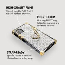 Load image into Gallery viewer, Square iPhone Case &quot;Thyia&quot; | Floral Phone Case | PURITY
