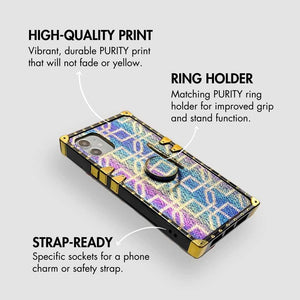 iPhone Case with Ring "Cyan" by PURITY™