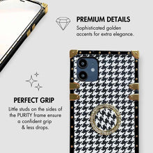Load image into Gallery viewer, iPhone Case with Ring &quot;Iconic&quot; | Pied-de-Poule Phone Case | PURITY
