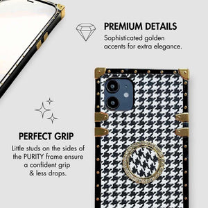 iPhone Case with Ring "Iconic" | Pied-de-Poule Phone Case | PURITY