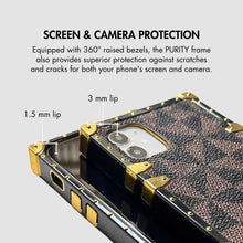 Load image into Gallery viewer, iPhone Case with Ring &quot;Role Model&quot; | Brown Checkered Phone Case | PURITY
