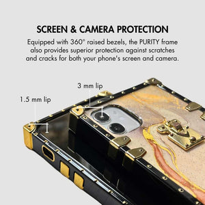 Samsung Case "Ariel" by PURITY™ | Orange marble Samsung phone case