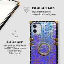 Load image into Gallery viewer, Samsung Case with Ring &quot;Cyan&quot; by PURITY™ | Blue neon phone case for Samsung
