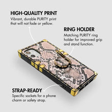 Load image into Gallery viewer, Samsung Case with Ring &quot;Eastern Cobra&quot; by PURITY™ | Snakeskin phone case for Samsung
