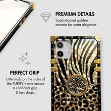 Load image into Gallery viewer, Samsung Phone Case with Ring &quot;Goddess&quot; by PURITY | Gold and black animal phone case for Samsung
