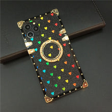 Load image into Gallery viewer, iPhone case with Ring &quot;Passion&quot; by PURITY™ | Black glitter iPhone case
