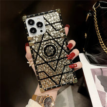 Load image into Gallery viewer, Motorola Case &quot;Emera&quot; | Square Phone Case | Gold phone case with geometric design | PURITY
