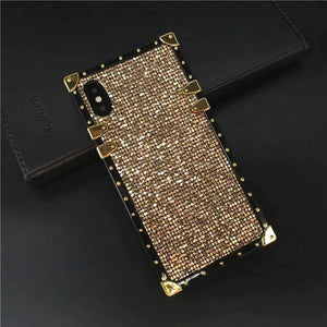 Motorola Case "Pyrite" | Gold Glitter Square Phone Case | PURITY