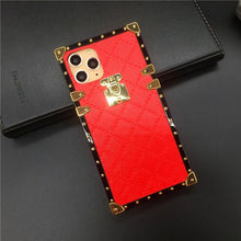 Load image into Gallery viewer, Motorola Case &quot;Red Leather&quot; | Square Phone Case | PURITY

