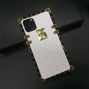 Motorola Case "White Leather" | Square Phone Case | PURITY