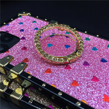 Load image into Gallery viewer, Motorola Case with Ring &quot;Tenderness&quot; | Pink Glitter Square Phone Case | PURITY
