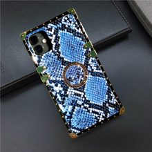 Load image into Gallery viewer, iPhone case &quot;Blue Rattlesnake&quot; by PURITY™ | Blue snakeskin iPhone case
