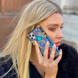 Motorola Case with Ring "Arizona" | Colorful Square Phone Case | PURITY