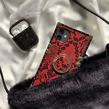 Load image into Gallery viewer, Samsung Case with Ring &quot;Desert Viper&quot; by PURITY™ | Red snakeskin phone case for Samsung
