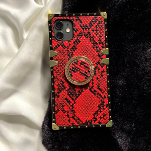 Samsung Case with Ring "Desert Viper" by PURITY™ | Red snakeskin phone case for Samsung
